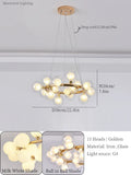 DecorBites™ Glass Ball LED Chandelier Modern Pendant Light for Home Decor