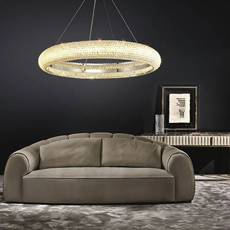 DecorBites™ Elegant Chrome Crystal Chandelier for Dining Room Living Room Bedroom Hallway