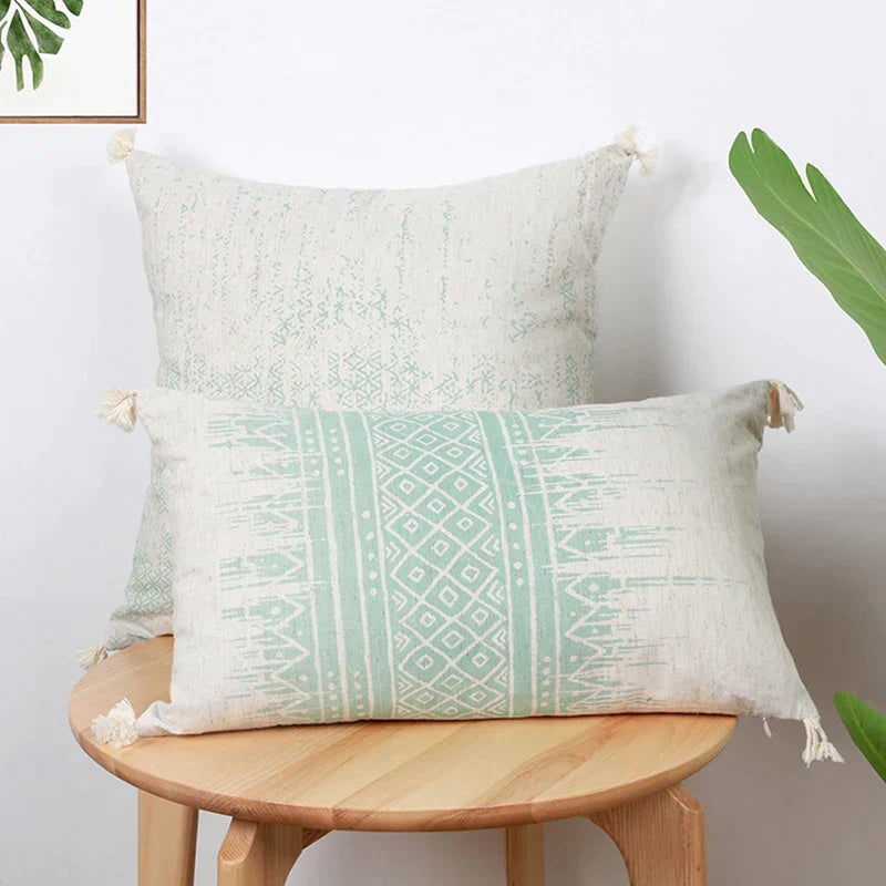 DecorBites™ Cotton Crochet Tassel Cushion Cover for Sofa Lumbar Backrest Home Decor