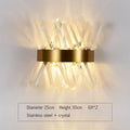 DecorBites™ Gold Crystal Wall Lights: Modern LED Sconce for Bedroom, Living Room & Bathroom