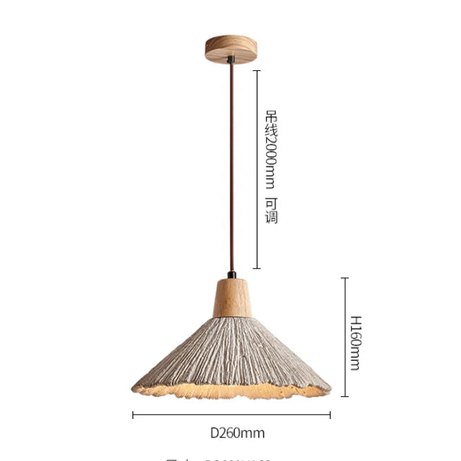 Industrial woven concrete pendant light kitchen fixture