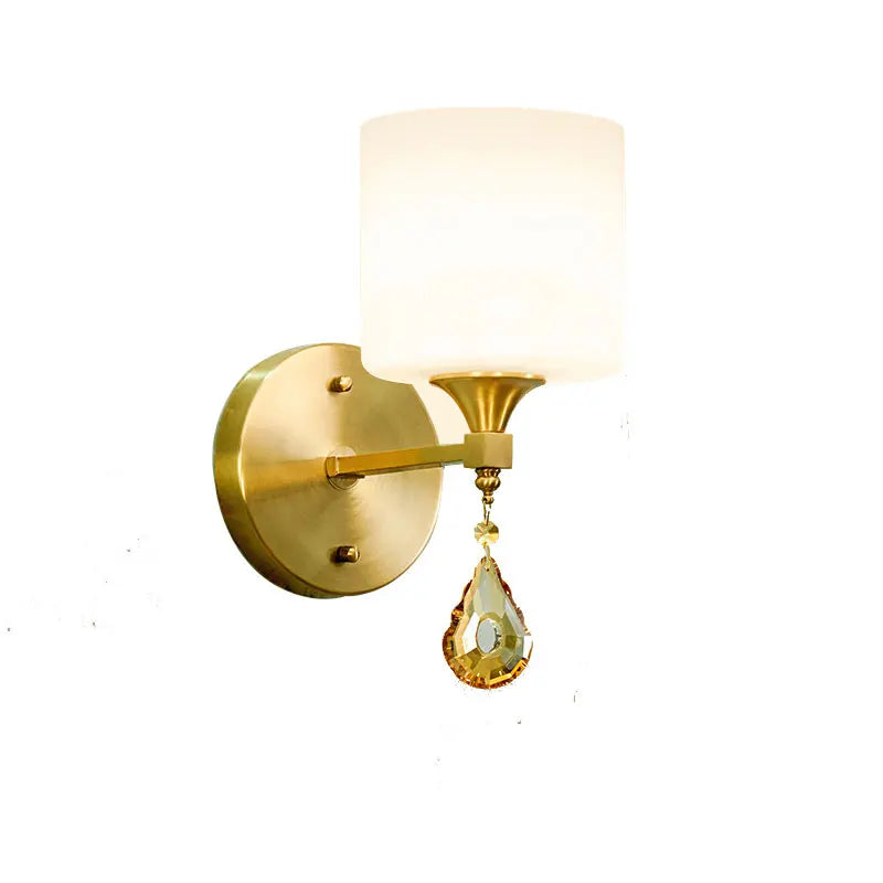 DecorBites™ Crystal Copper Wall Lamp for Living Room, Bedroom, and Study