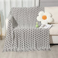 DecorBites™ Knitted Tassel Hem Blanket: Cozy Warmth for Home, Office, Sofa, and More
