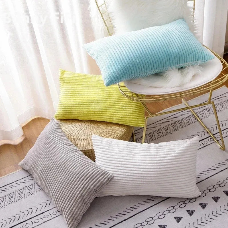 DecorBites™ Corduroy Striped Cushion Cover 30x50/40/45/50/55/60cm - Home Sofa Décor