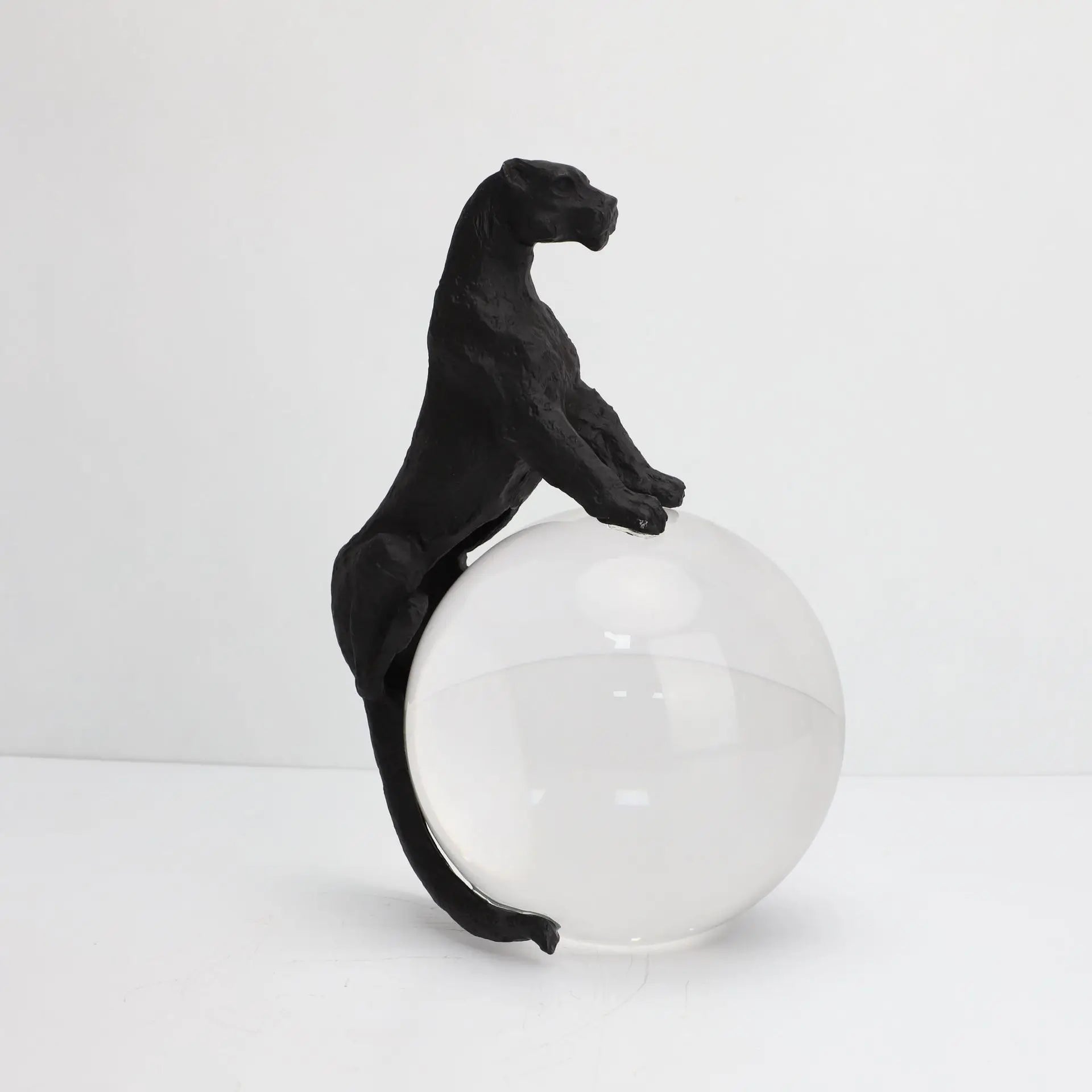 DecorBites™ Crystal Ball Metal Animal Sculptures Home Decor Figurines