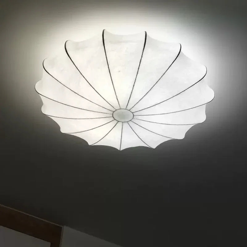 DecorBites™ Cream Silk LED Ceiling Lamp for Living Room Bedroom, Nordic Minimalist Style