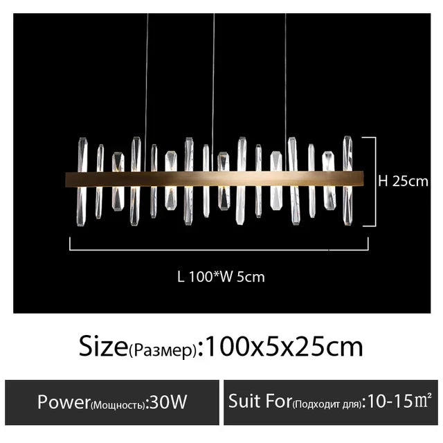 DecorBites™ K9 Luxury Pendant Chandelier, LED Indoor Lighting for Kitchen, Living Room, Bedroom
