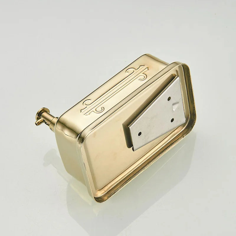 DecorBites™ Gold Stainless Steel Wall Mounted Shower Soap Dispenser