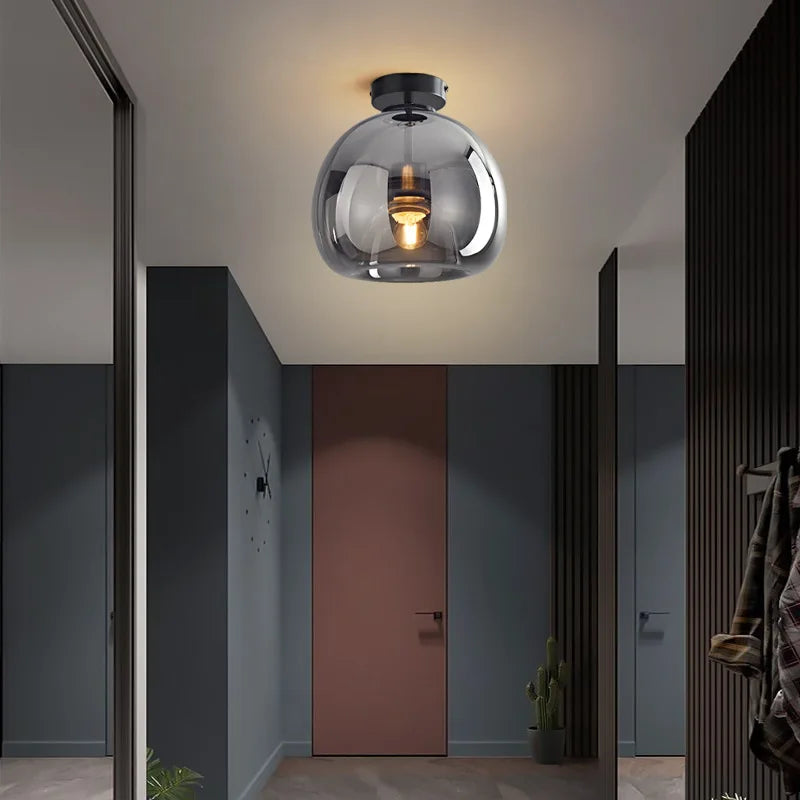 DecorBites™ Glass Ball LED Ceiling Light: Modern Nordic Living Room Hallway Kitchen Interior Lamp