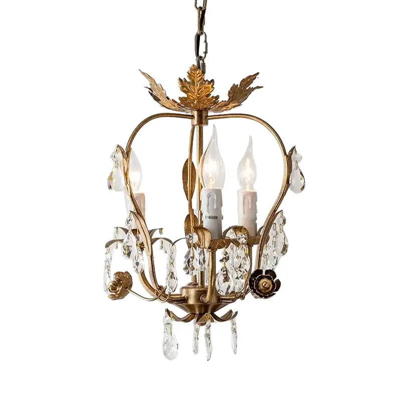 DecorBites™ Iron Crystal Chandelier for Corridor, Bedroom, Restaurant, Bar, Locker Room