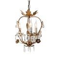 DecorBites™ Iron Crystal Chandelier for Corridor Bedroom Restaurant Bar Hanging Lamps