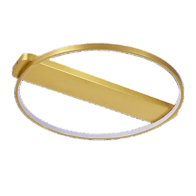 DecorBites™ Luxe Copper Ceiling Light: Circular Minimalist Bedroom Lamp for Elegant Style