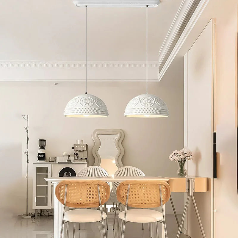 DecorBites™ French Cream Style LED Chandelier for Restaurant Bar and Kitchen