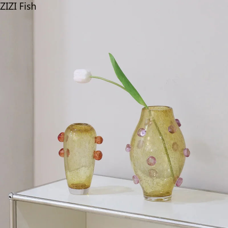 DecorBites™ Creative Bubble Glass Vase Hydroponics Desk Decoration Artificial Flowers Room Decor