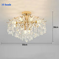 DecorBites™ Crystal LED Chandelier Ceiling Lamp Modern Living Room Bedroom Light