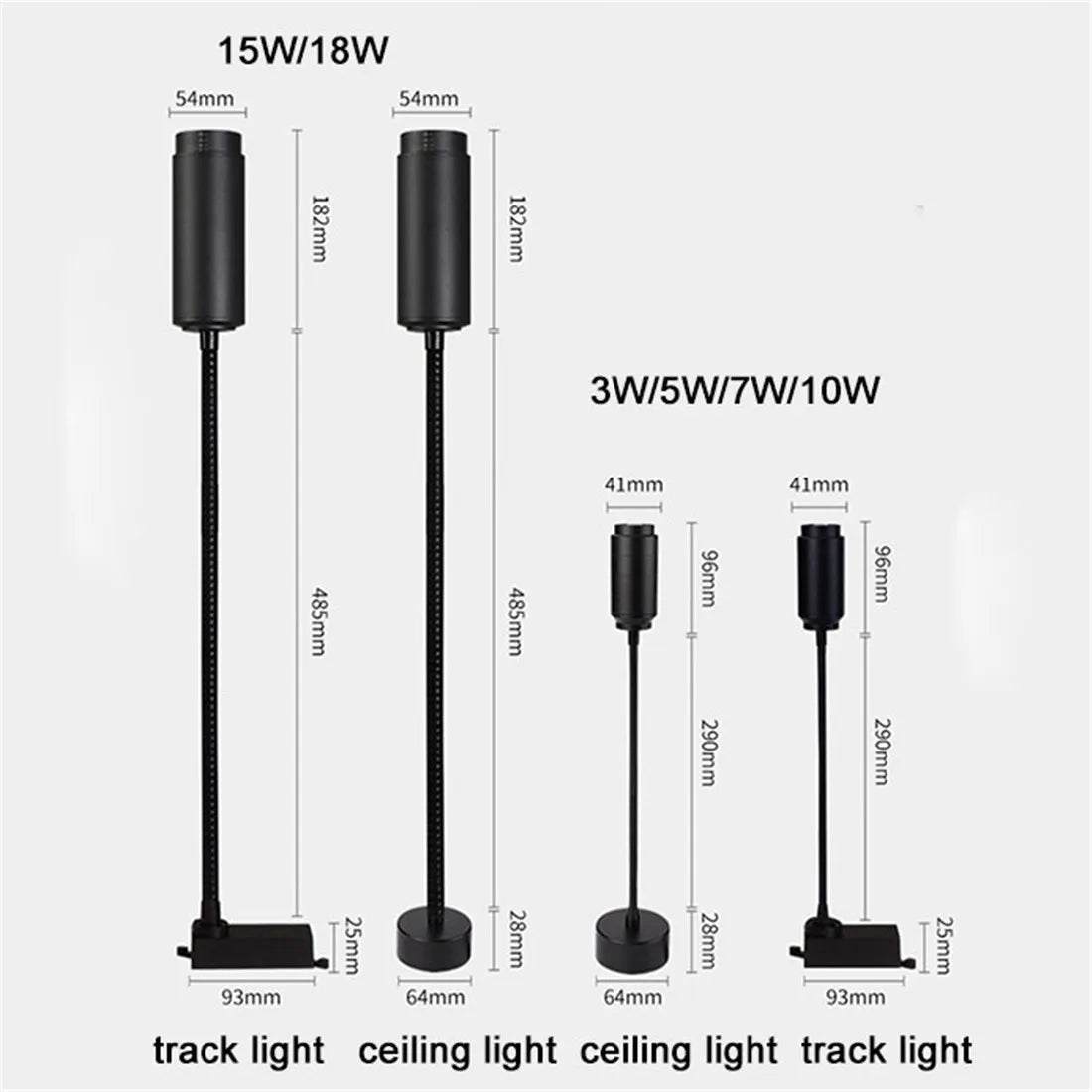 DecorBites™ Adjustable Beam LED Track Light for Home, Store, Shop, Mall Lighting