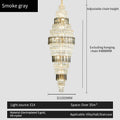 DecorBites™ Crystal Duplex Chandelier: Luxe Hollow Design for Living Room, Staircase.