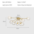 DecorBites™ Glass Ball LED Ceiling Chandelier for Modern Living Room and Bedroom Lighting