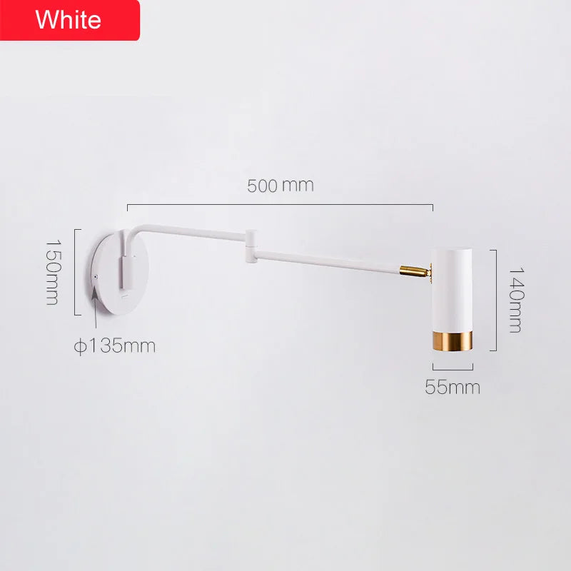 DecorBites™ Adjustable LED Swing Arm Wall Light Nordic Sconce Bedside Lamp