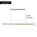 DecorBites™ Dimmable Wooden Pendant Lamp: Long Strip Minimalist Hanging Indoor Lighting