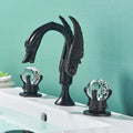 DecorBites™ Gold Swan Basin Faucet - Dual Crystal Handle Bathroom Mixer Tap - Cold/Hot Water