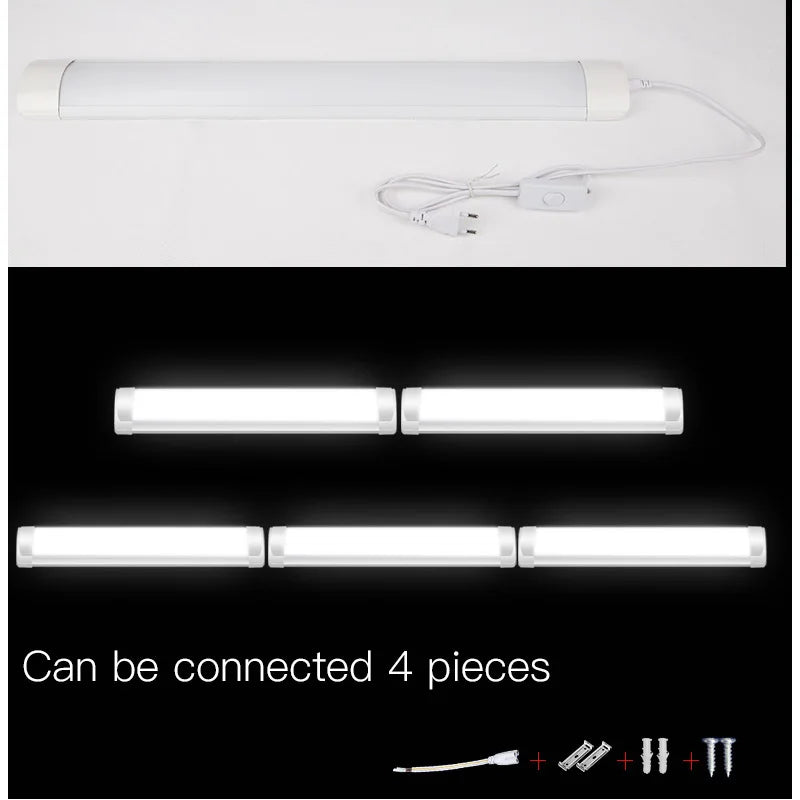 Modern white led tube light fixture kitchen cabinet lighting