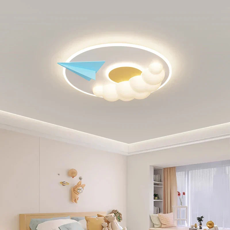 DecorBites™ Cloud Airplane Chandelier: Modern Kids Bedroom Ceiling Lights