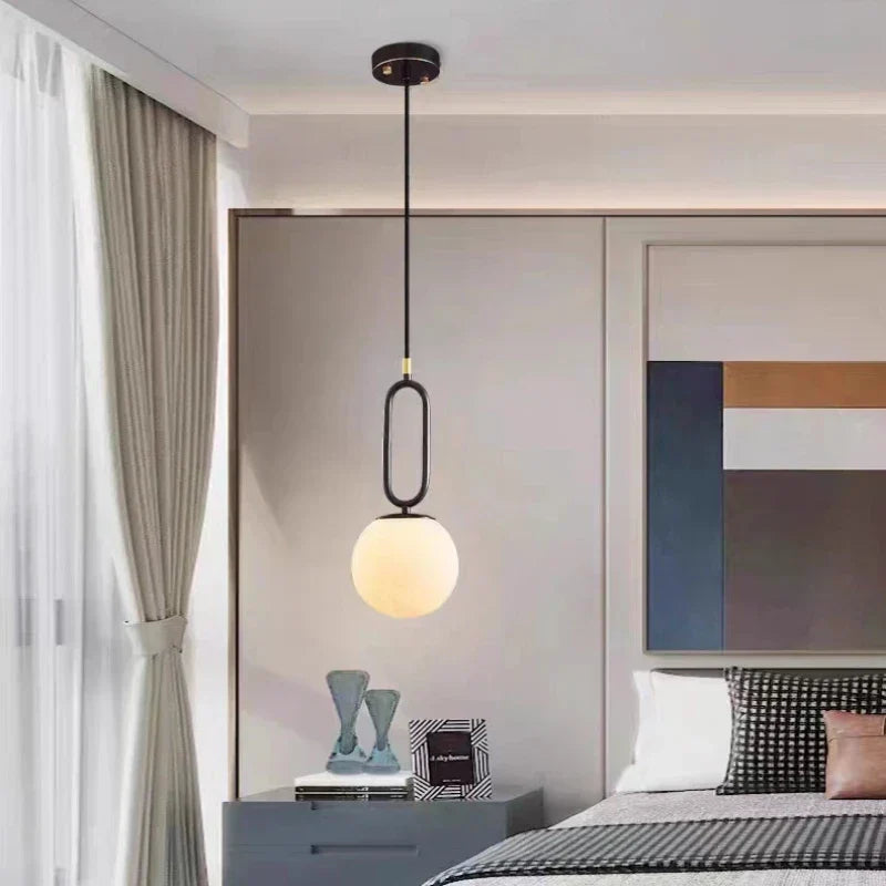DecorBites™ Brass LED Pendant Lights with Natural Marble Finish and Adjustable G9 Bulb