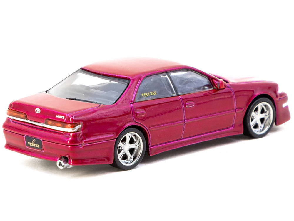 Toyota Vertex Mark II JZX100 RHD (Right Hand Drive) Hot Pink Metallic "Global64" Series 1/64 Diecast Model by Tarmac Works