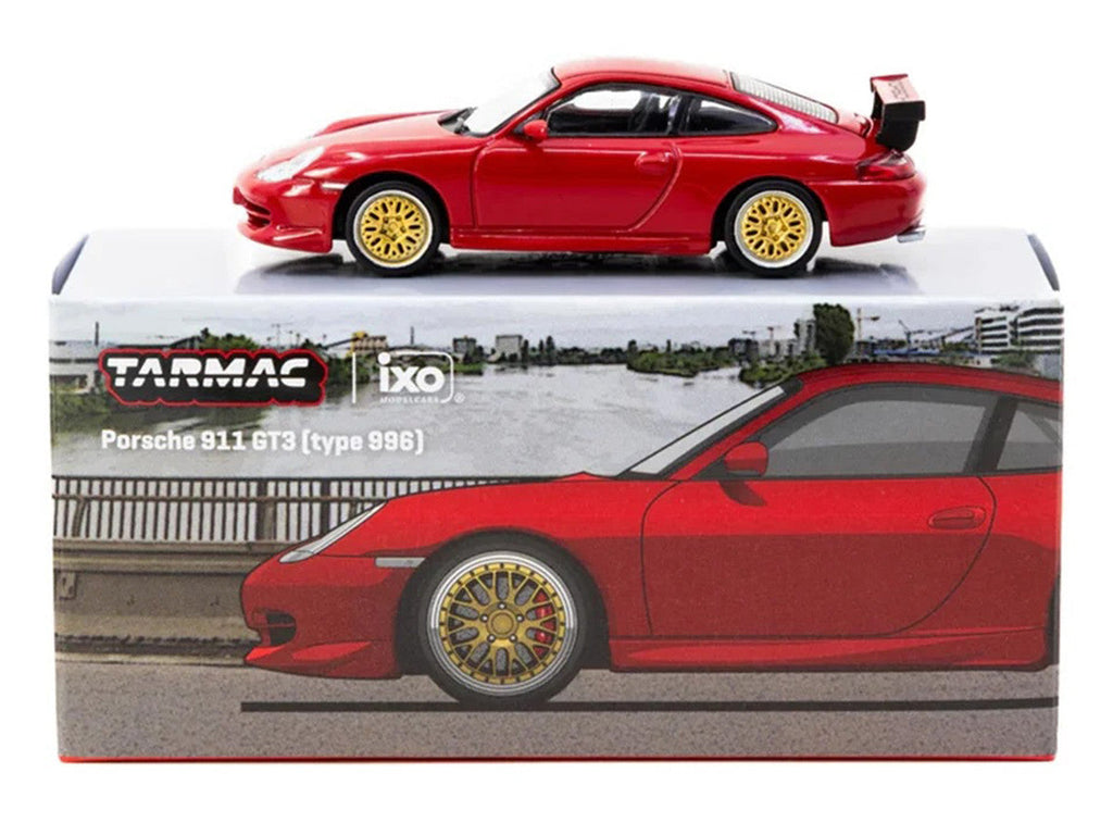 Porsche 911 GT3 (996) Red "Global64" Series 1/64 Diecast Model by Tarmac Works