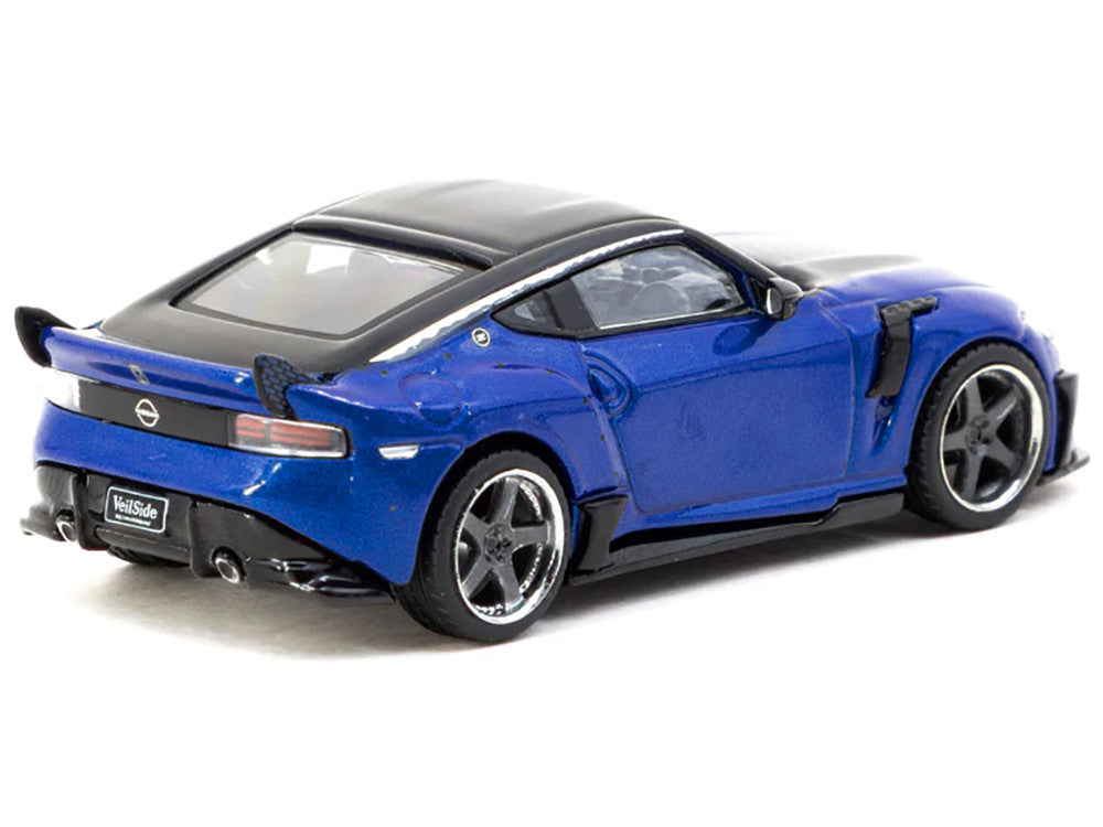 Nissan VeilSide FFZ400 Fairlady Z RHD (Right Hand Drive) Blue Metallic with Black Top "Global64" Series 1/64 Diecast Model by Tarmac Works