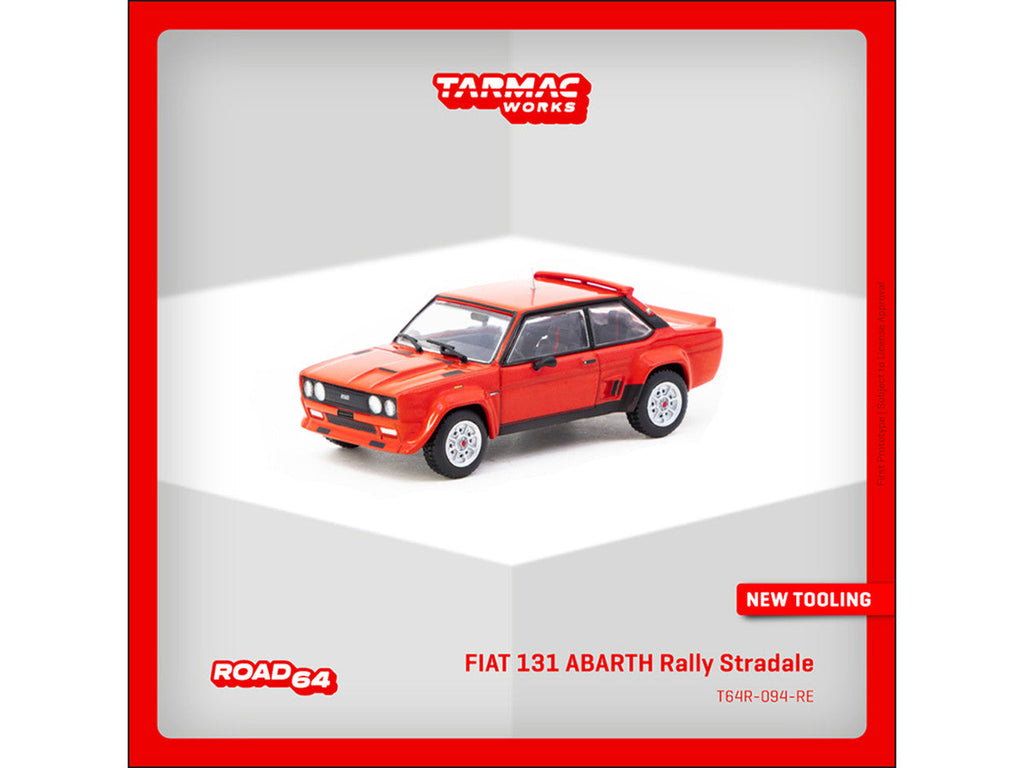 Fiat 131 Abarth Rally Stradale Red "Road64" Series 1/64 Diecast Model Car by Tarmac Works