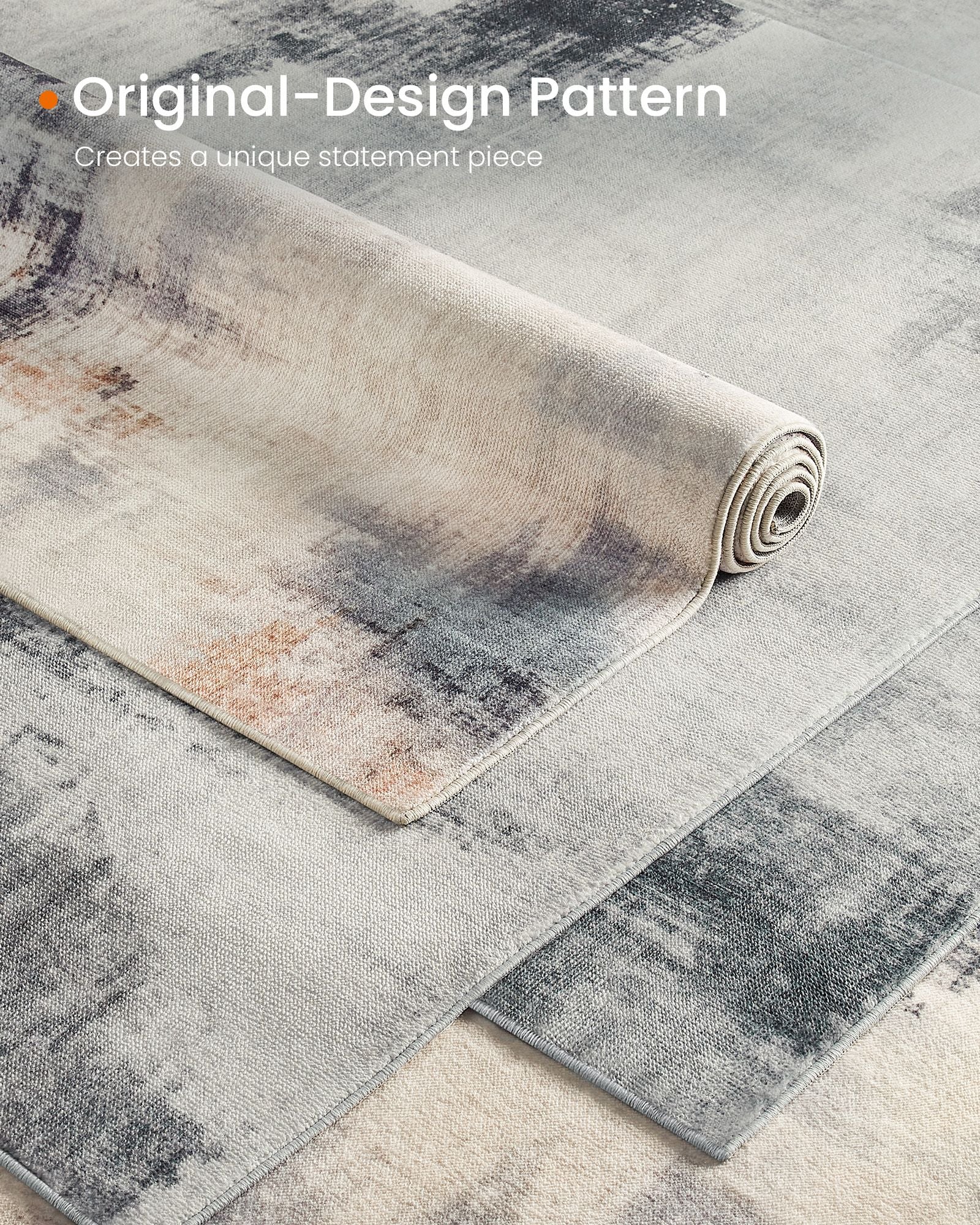 3x5 ft Area Rug, Modern Abstract Style