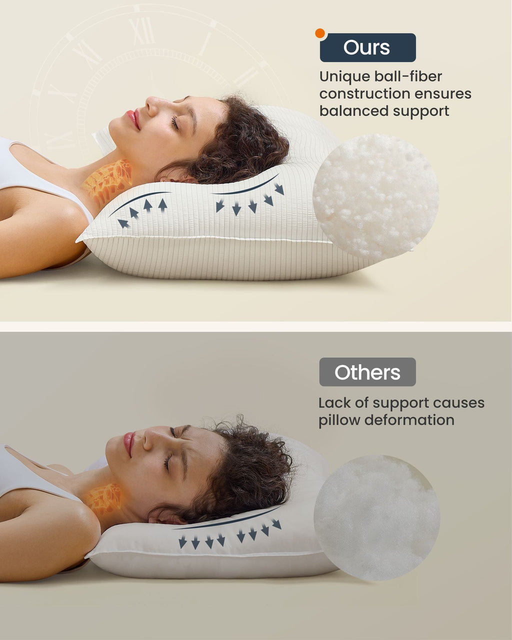 Bed Pillows King Size Set of 2, 20 x 36 Inches