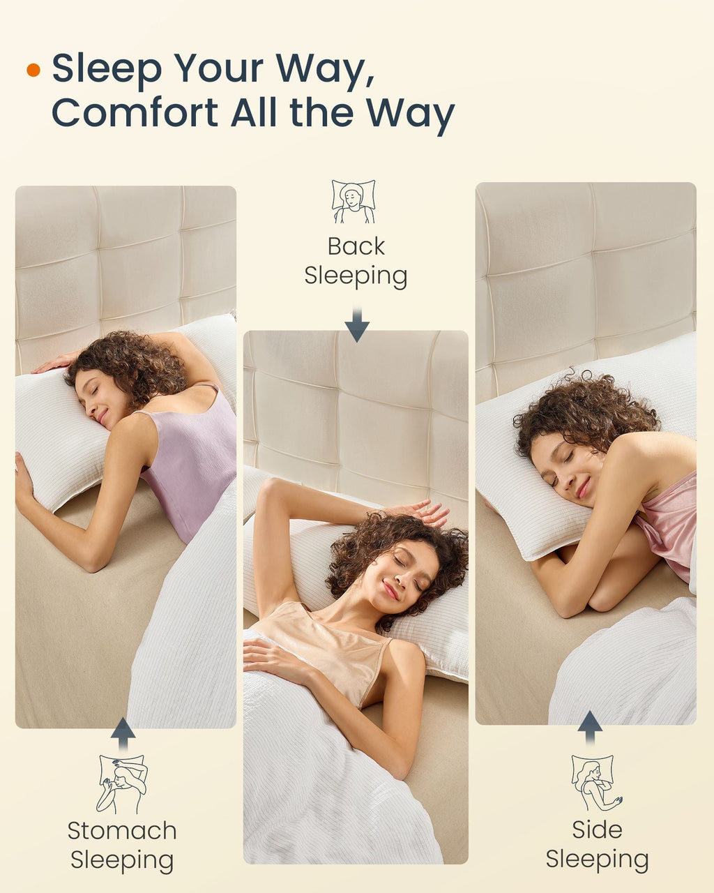 Bed Pillows King Size Set of 2, 20 x 36 Inches