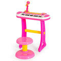 31-Key Kids Piano Keyboard Toy with Microphone and Multiple Sounds for Age 3+-Pink - Color: Pink