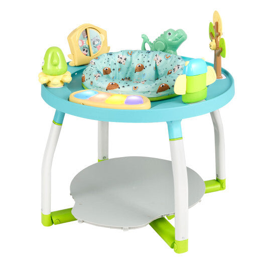 5-in-1 Baby Activity Center Interactive Bounce Seat with Removable Toys-White