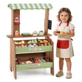 Wooden Grocery Store with Chalkboard and Accessories Montessori Toy for 3+ Kids