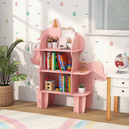 Green Kids Bookcase Shelf Toy Storage Organizer with Open Storage Shelves