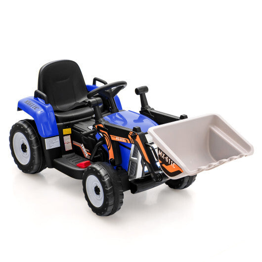 12V Battery Powered Kids Ride on Excavator with Adjustable Arm and Bucket-Yellow