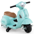 Kids Ride on Motorcycle Licensed Vespa with LED Headlight and Horn Sound-Green