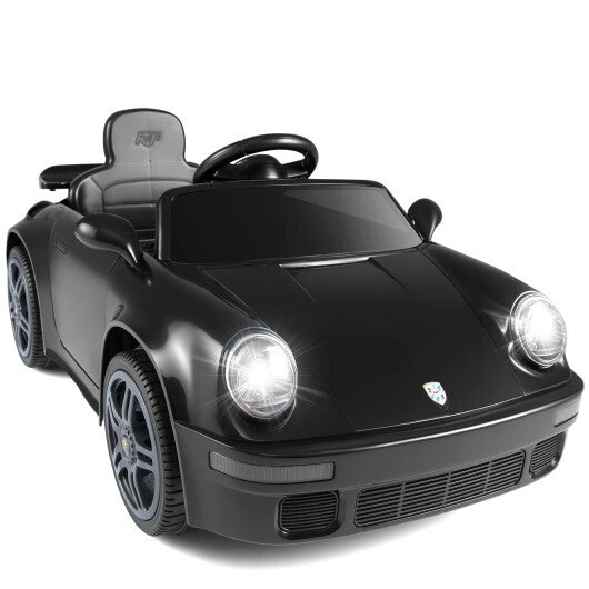 12V Electric Ride On Car Licensed RUF?CTR with Remote Control and Music-Black - Color: Black