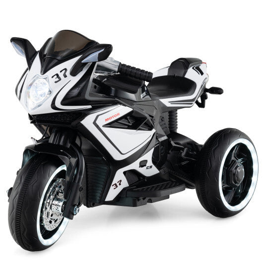Kids Ride on Motorcycle 6V Battery Powered Mini Electric Motorbike with LED Lights-Red
