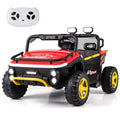 24V Ride on Toy for Kids 2 Seater Ride on Truck Car with Horn Music Story-Red - Color: Red