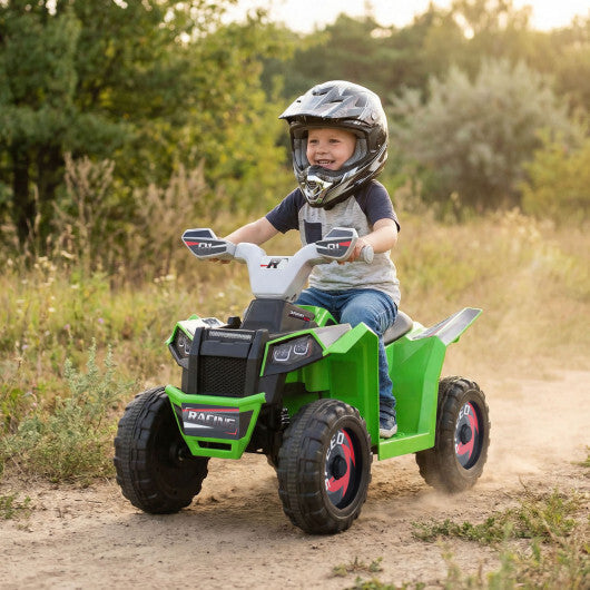 6V Kids Electric ATV Quad Car with Detachable Trailer-White