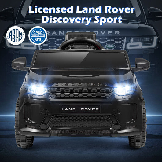 Licensed Land Rover Kids Ride on Car 12V Battery Powered Kids Electric Car-Black - Color: Black