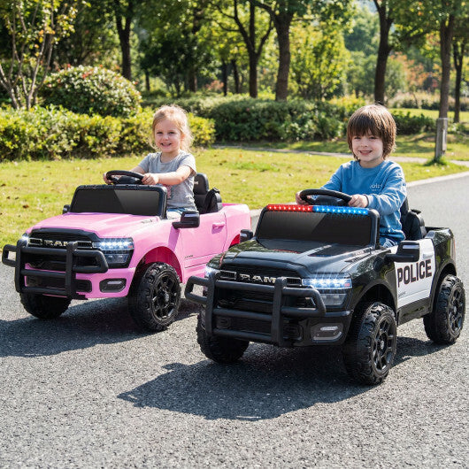 12V Kids Ride On Car Licensed RAM 3500 Electric Vehicle with Remote Control-Pink