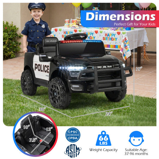 12V Kids Ride On Car Licensed RAM 3500 Electric Vehicle with Remote Control-Pink