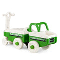 4 in 1 Ride on Push Car with Music and Under-Seat Storage for Boys Girls-Green