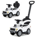 3-In-1 Licensed Ford Push Car for Toddlers-White - Color: White